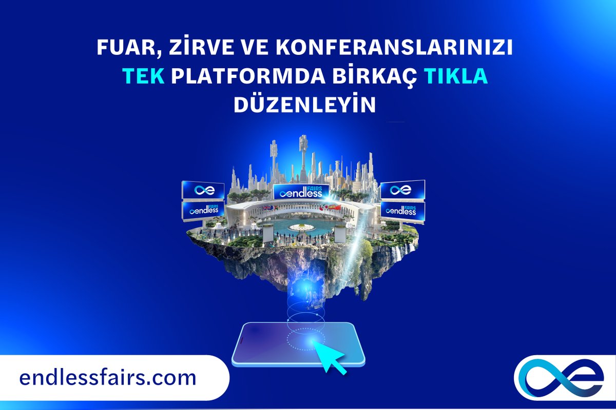 endlessfairs_tr's tweet photo. Çok sayıda katılımcıyla dünyanın her yerine ulaşma imkan sağlayan Endless Fairs ile; Konferans, kariyer fuarı ve zirveleri dijital platform üzerinden gerçekleştirerek dijital dünyanın avantajlarını siz de deneyimleyin.

#endlessfairs #fuar #zirve #konferans #networking
#b2b https://t.co/zWyQr6LDHT