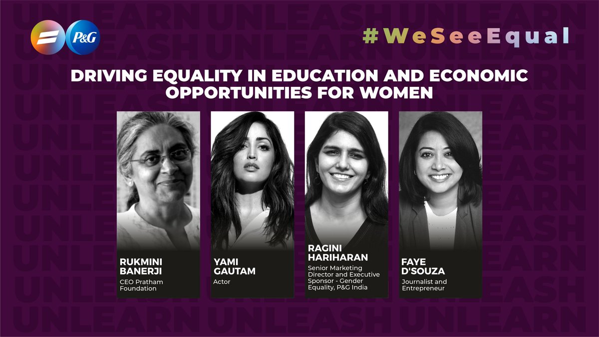 Dr Rukmini Banerji, CEO, Pratham will take part in the P&G India’s annual #WeSeeEqual summit tomorrow. She will be joining other advocates to discuss actions that we need to take to drive equality in education and economic opportunities for women.
.
.
#WeSeeEqual #PGIndia