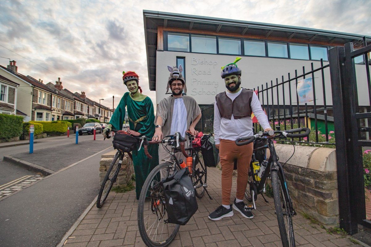 iconbristol's tweet photo. We are proud to support Iconite, Johnny Rolt, and his two friends as they undertake an epic journey cycling from Land’s End to John O’Groats dressed as characters from Shrek (see below!) to raise money for @stpetershospice 

For more info &amp; to give👉 https://t.co/9KXCt3y47n https://t.co/IainznhpG3