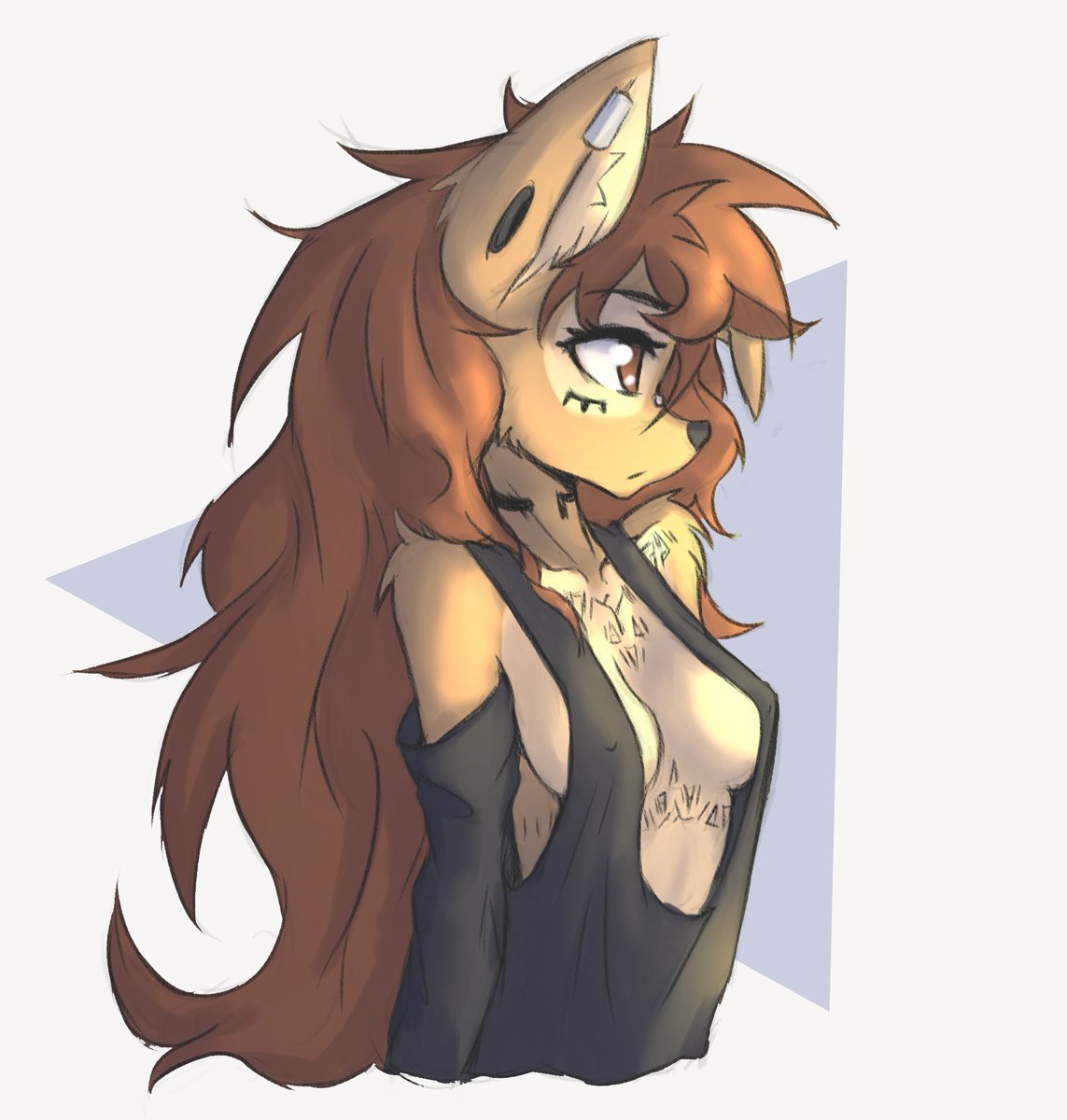 still playing with new tablet

here is a little visual thingy if you are bored: the triangle behind the dog looks darker from one side and brighter from the other
but its the same color (or im fuckin crazy lol)