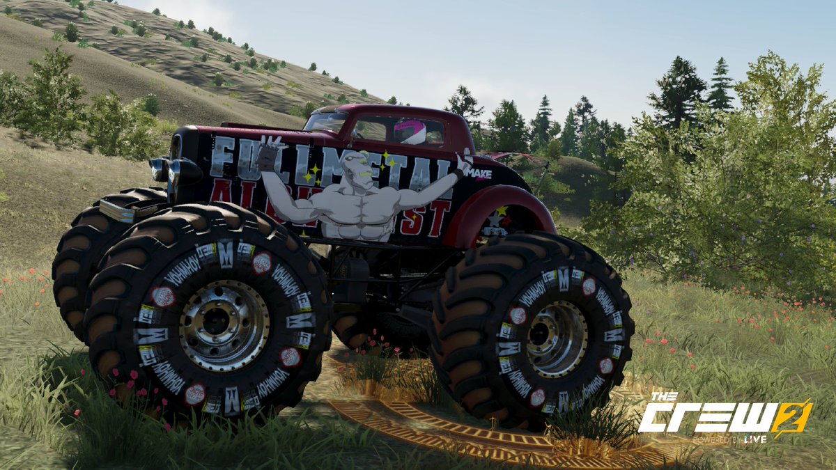Schurzen_Artac's tweet photo. I'm not the best or anywhere near there but I'm always open to requests not even limited to waifus Alex Louis Armstrong #TheCrew2StandardEdition #XboxShare #Itasha #Anime https://t.co/z57Pjh4du9