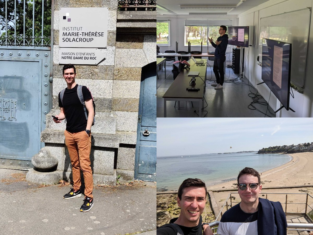 Aujourd'hui, grâce à <a href="/maxdsfrance/">MAX Digital Services</a>, on a eu la chance avec mon bro <a href="/AudrenBrlt/">Audron</a>  de donner une formation #NodeJS #Websockets🧦pour <a href="/IMTSDinard/">L'Institut Marie-Thérèse Solacroup</a>.
Des étudiants et un cadre au top 😀 !