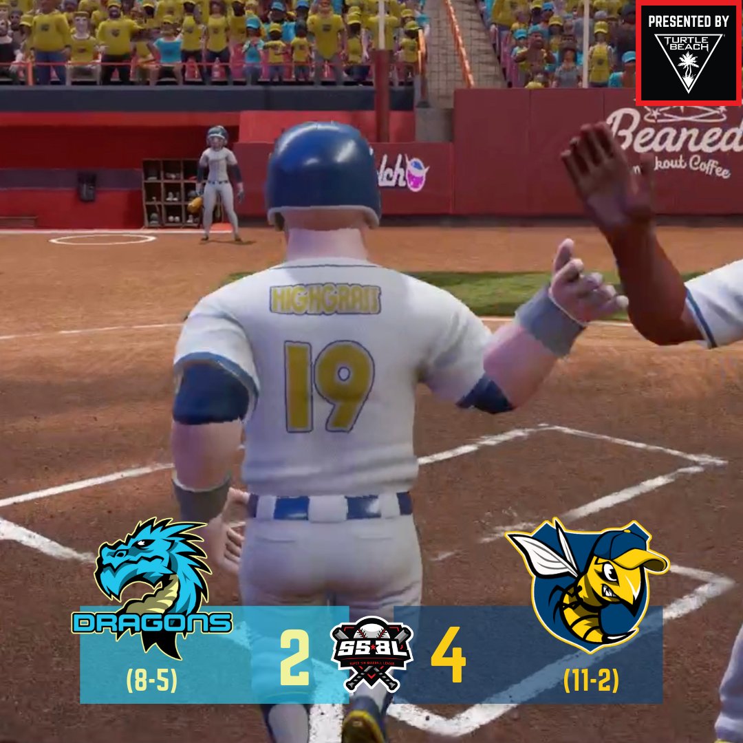 SSBLtv's tweet photo. Wednesday Night Recap 

@StingersSSBL keep rolling against @DragonsSSBL in the Game of the Night presented by @TurtleBeach 

@MythicSSBL hang 7 to beat the Liberty

The High Rollers get their 6th win in 7 games beating the Gauchos

@UnicornsSSBL hault the @VikingsSSBL momentum https://t.co/MnD0avn9tY