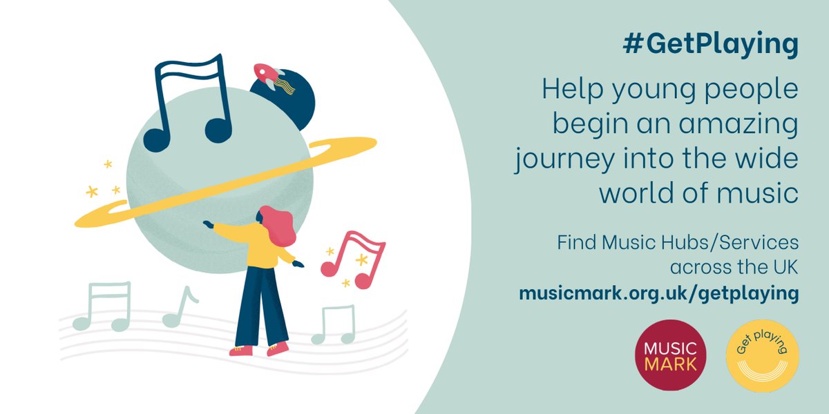 NMPATrust's tweet photo. The joy of music making can help support a child's wellbeing. There are many ways they can #GetPlaying today, from joining a group or learning an instrument - find our more at https://t.co/8OsmBaugxJ
#GetPlaying2022 https://t.co/ANgWbZ8vLI