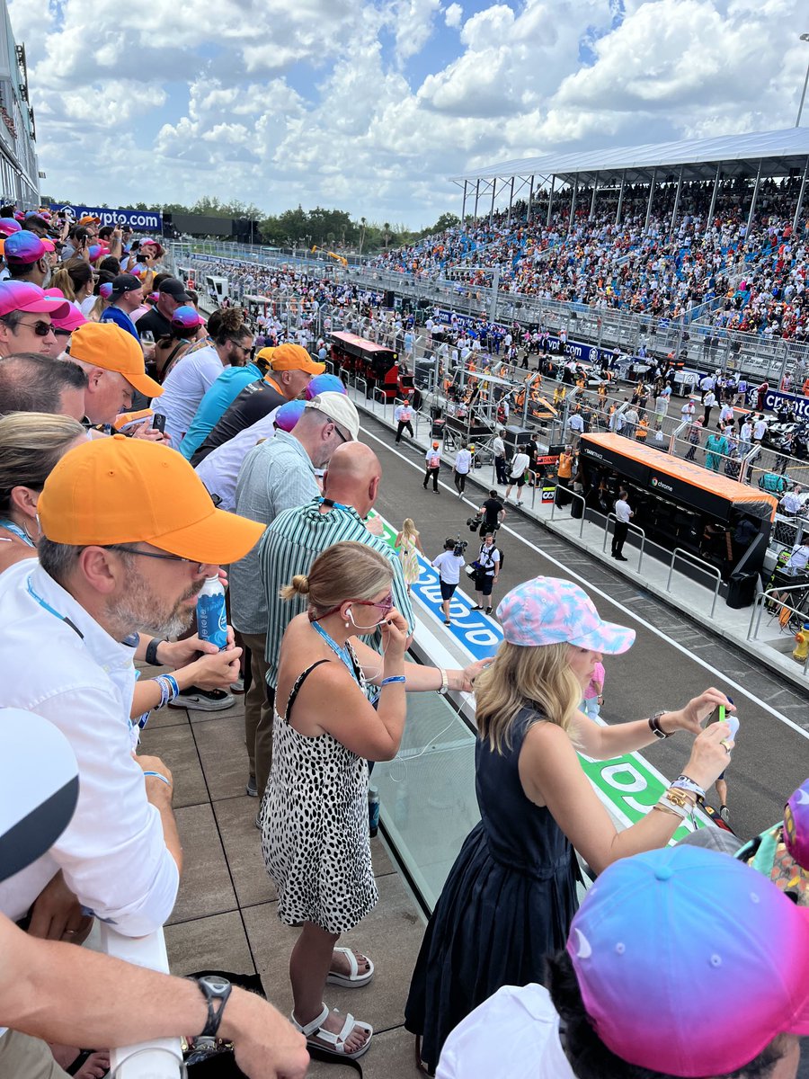 ChrisEdmonds's tweet photo. Great to connect with the @McLarenF1 team at the inaugural #MiamiGP! Tough day on the track but @ICE_Markets is proud to be your partner. Next up - Spain!! #ICEMakeTheConnection https://t.co/j0vIuHK3R4