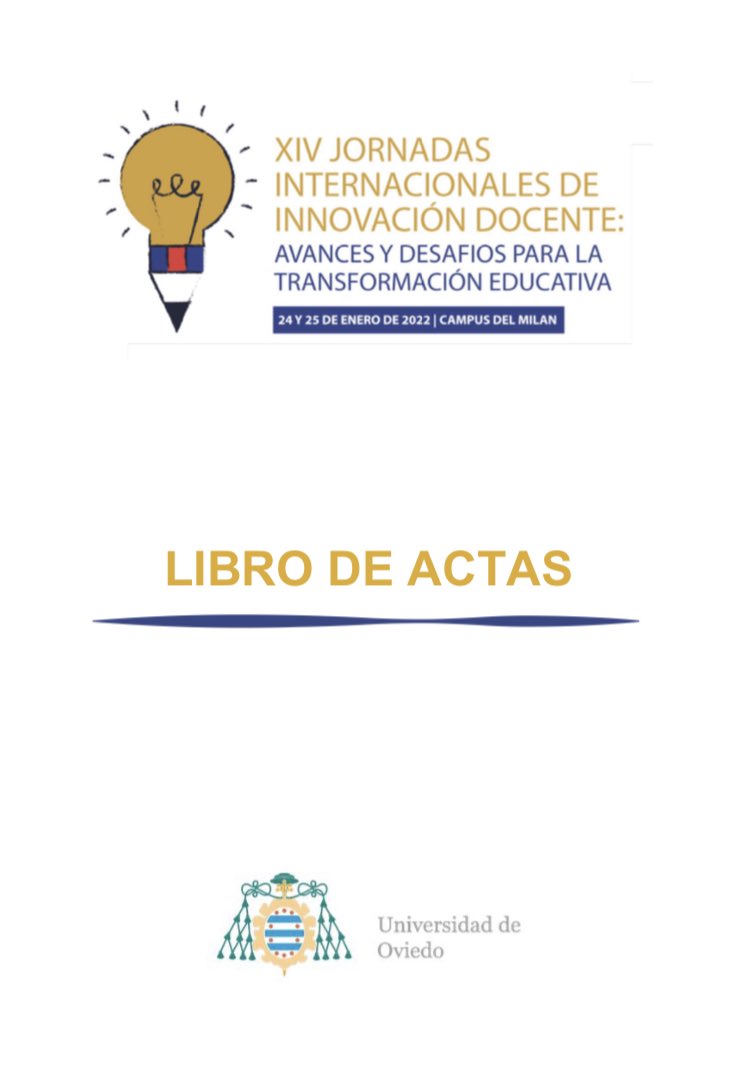 🚨Se ha publicado el libro de actas derivado de las XIV Jornadas Internacionales de Innovación Docente 💡
Descárgalo en la web del inie. 

inie.uniovi.es/c/document_lib…