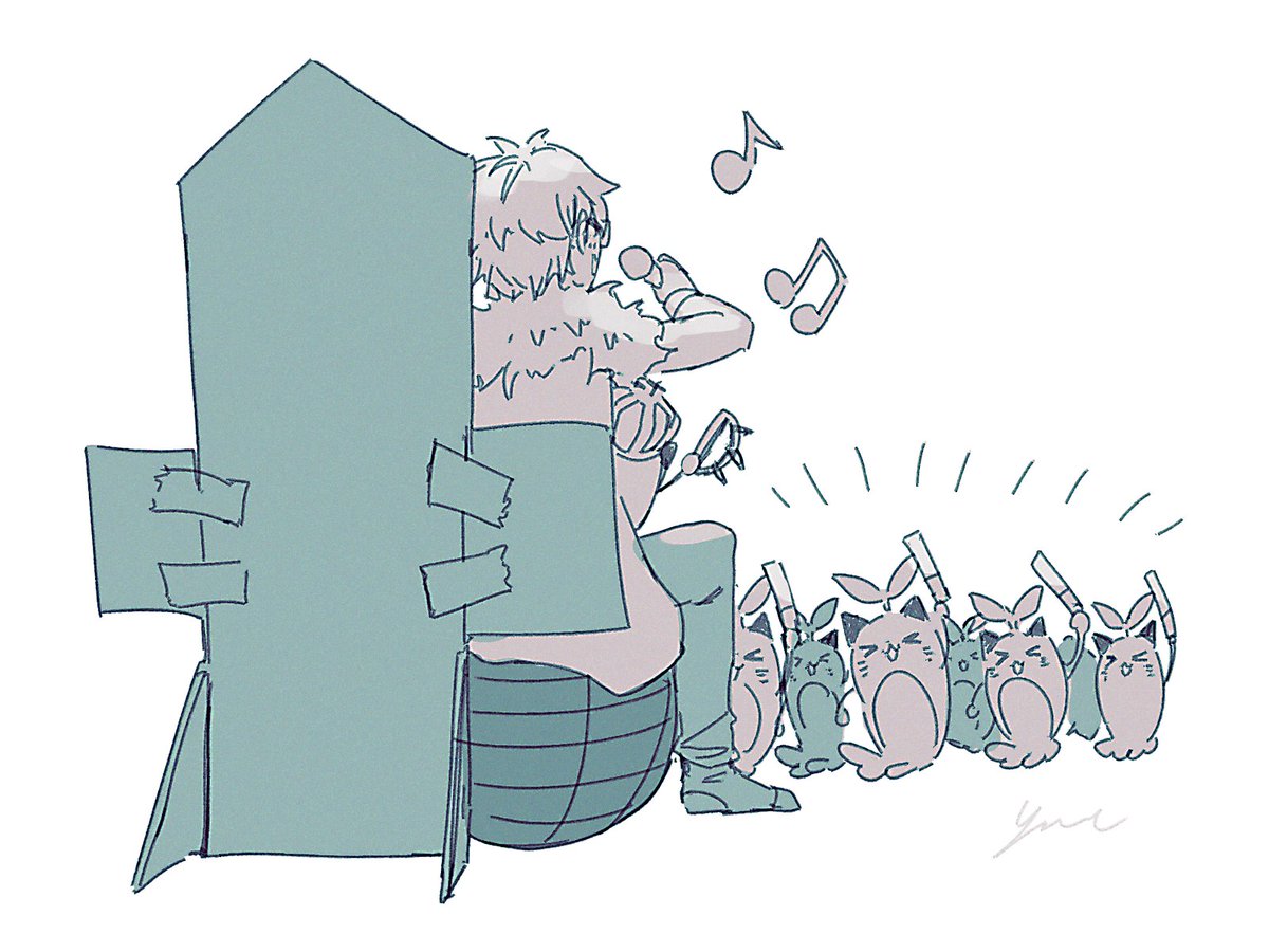 「昨日見えた幻覚らくがき+オチ
#まめねことレオス 」|喜ノ崎ユオのイラスト