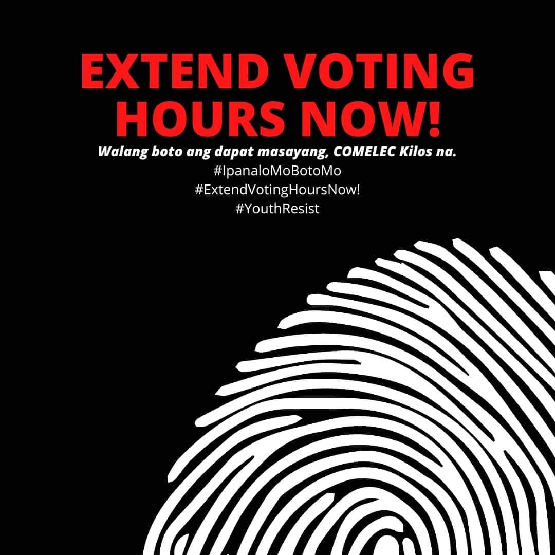 xygregorio's tweet photo. Sa kabila ng mga aberya ng Voter Counting Machines ngayong Halalan 2022, ako si Xyrille Gregorio na nanawagan kasama ang malawak na hanay ng sektor-pangkabataan na iextend ang oras ng pagboto!
#IpanaloMoBotoMo
#KayaNa10To
#ExtendVotingHoursNow
#ExtendVotingHoursPH https://t.co/o1jQq8siWM