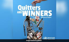 Quitting is never good but with Tobacco use, u can be a winner. As we prepare to celebrate WorldNoTobaccoDay, We believe quitting Tobacco smoking is possible. 'Tobacco kills up to half of its users & more than 8 million people each year', WHO. twitter.com/uicc/status/15… @uicc