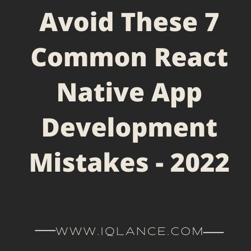 iqlance's tweet photo. Avoid These 7 Common #ReactNativeAppDevelopment Mistakes - 2022

visit : https://t.co/ixibUf9oOT

Get in contact with #iQlanceSolutions - A Leading #mobileappdevelopmentcompanyincanada to hire the best #appdevelopersToronto team to build a mobile app or website like this. https://t.co/SziE3L0s2Y