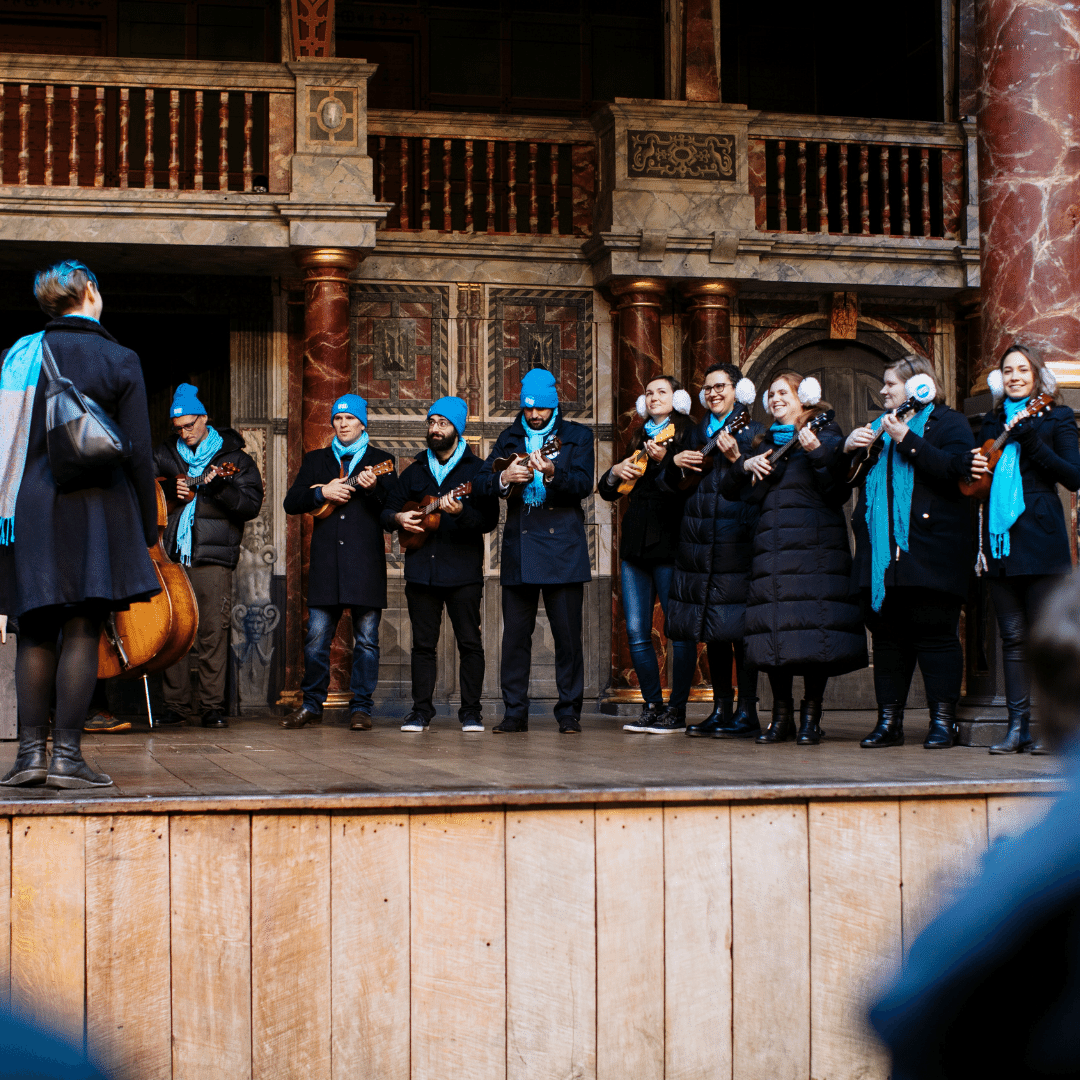 learntouke's tweet photo. - A Ukulele Choir I taught performing at @The_Globe

Please, fill my comments with your memorable moments :)

#motivationmonday #ukulele #summer #fun https://t.co/9qvk0CiK3A