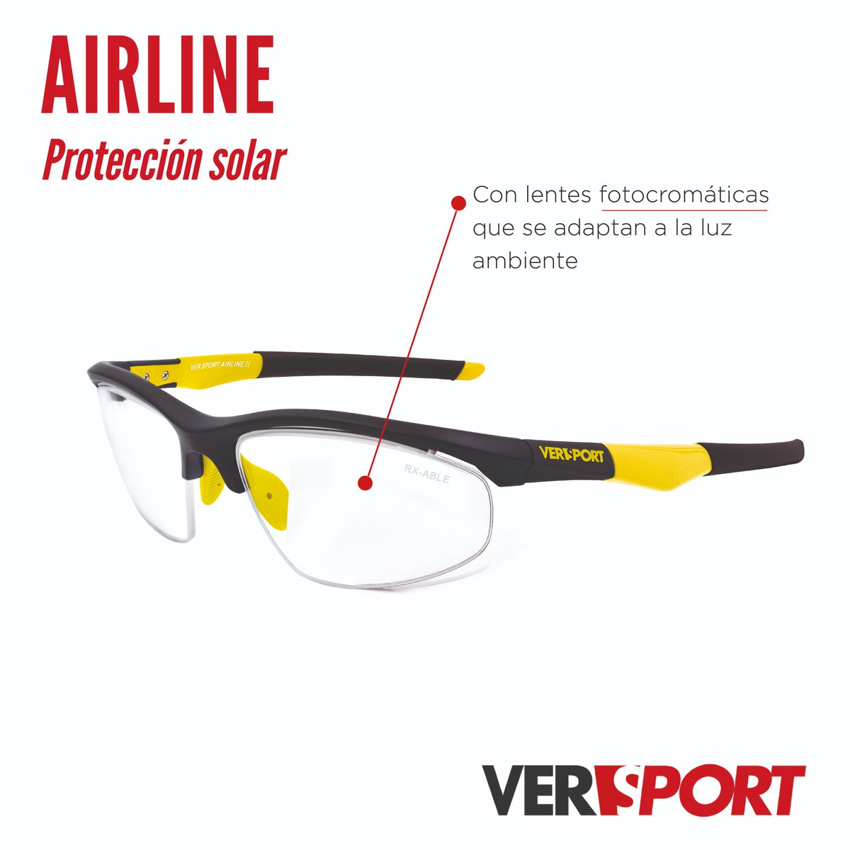 VerSport's tweet photo. El modelo de protección solar AIRLINE es ideal para deportes individuales en exterior, como montar en bici. 

Montura ligera con lentes fotocromáticas que se adaptan a la luz ambiente ☀️🌥️☁️

Descubre todos los colores en https://t.co/3gpxkF7hOE #protecciónsolar #versport https://t.co/BLb9kGx9DB