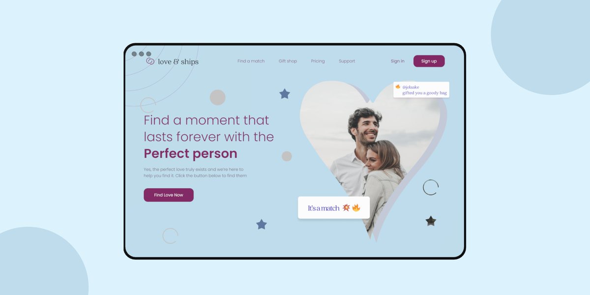 blvck_essy's tweet photo. Everybody wants to find that perfect person that makes their whole world feel alive and feel like they are straight out of a fairytale.

I created a hero banner for a product that helps you find that perfect person

Please let me know what you think about this🥺 https://t.co/BuJsnunP0G