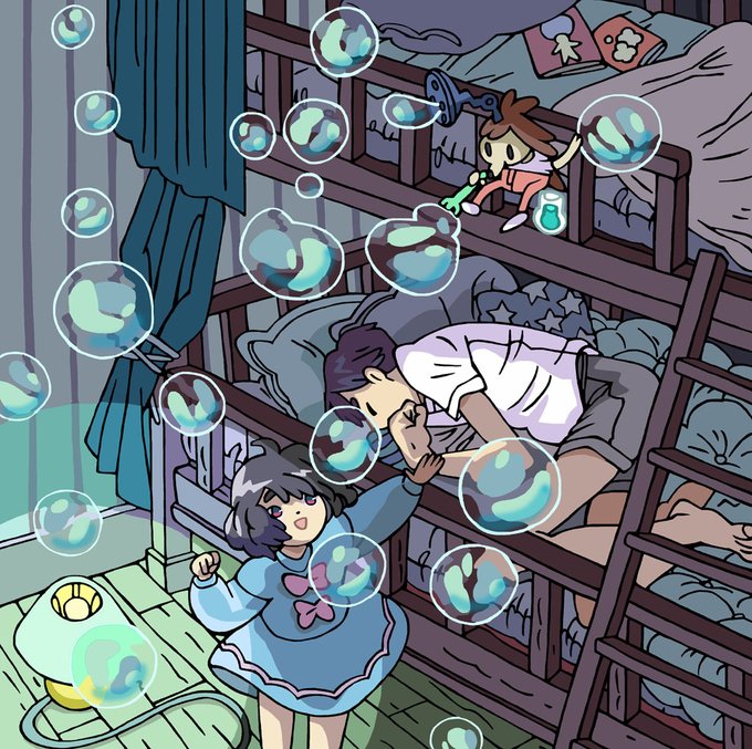 雨の日はお家でシャボン玉🫧 