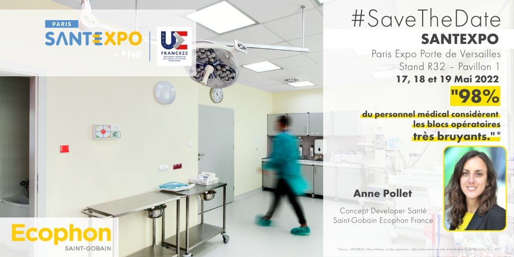 EcophonFR's tweet photo. #SaveTheDate #Salon
🧑‍⚕️⚕️Confort et santé ne font qu'un chez #Ecophon ! RDV au salon @parisSANTEXPO, à #ParisExpo du 17 au 19 Mai prochain. Notre experte #santé @PolletAnne2 &amp; l'équipe #commerciale vous attendent au stand R32 !
🔗Votre badge #visiteur : https://t.co/4f2NmJHo55 https://t.co/FdgtA9dwiL