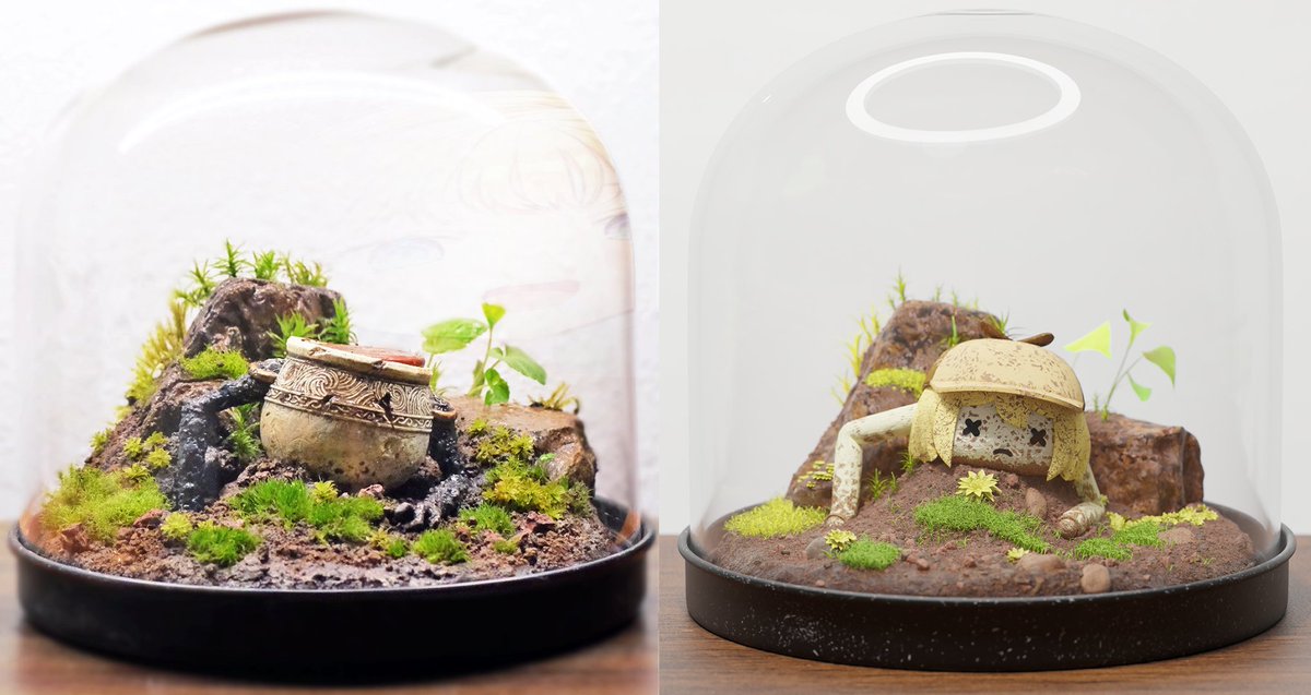 citelkyuu's tweet photo. I recreated Amelia's Elden Ring terrarium in Blender... with a Smol twist #ameliart #ame3d https://t.co/457n2NdjMH