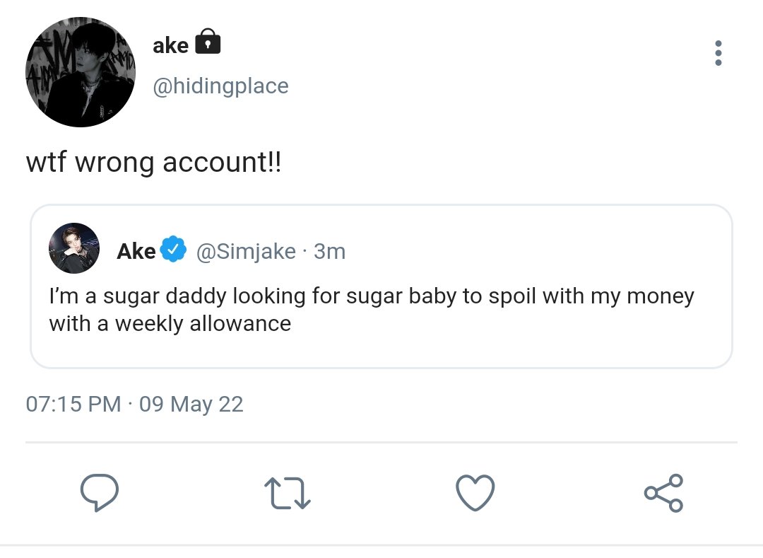 sunjakelove's tweet photo. #sunjake mini au 'sugar daddy' wherein

Sunoo loses in a bet, so as his punishment he has to post..
"looking for sugar daddy." https://t.co/yYVltbGBqR