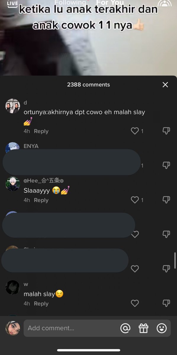 AREAJULID's tweet photo. Dis! Penggunaan kata slay kok malah jadi kek gini?
Comment section tiktod nih makin kesini makin kesana😭😭😭 https://t.co/VxjGsxNyg1