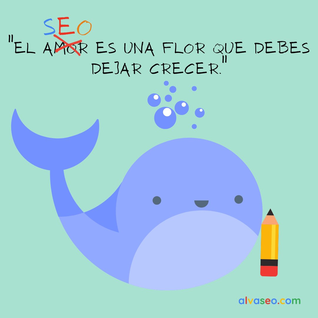 AlvaSeo's tweet photo. Las profundas frases de la ballenita Willyseo🐋.
#alvaseo #comunicaciondigital #marketingdecontenidos #redaccionweb #redaccionSEO #redactorSEO #redactorfreelance #copywriter #copywriting #SEO #contenidoSEO #posicionamiento #citas #frases https://t.co/MX7sga5AL6