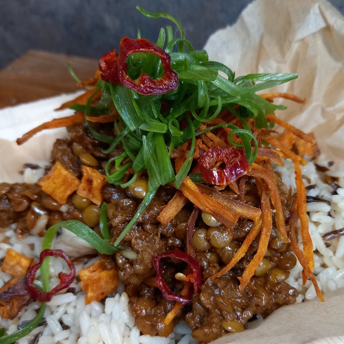 Everything is about balance, small changes to the ingredients &amp; resources we use really make a big difference to the future of our industry’s food supply &amp; planet. My take on Sambal Daging Goreng, less beef more lentils, a few #Future50Foods &amp; #SimpleSwaps #DeliciousAndNutritious