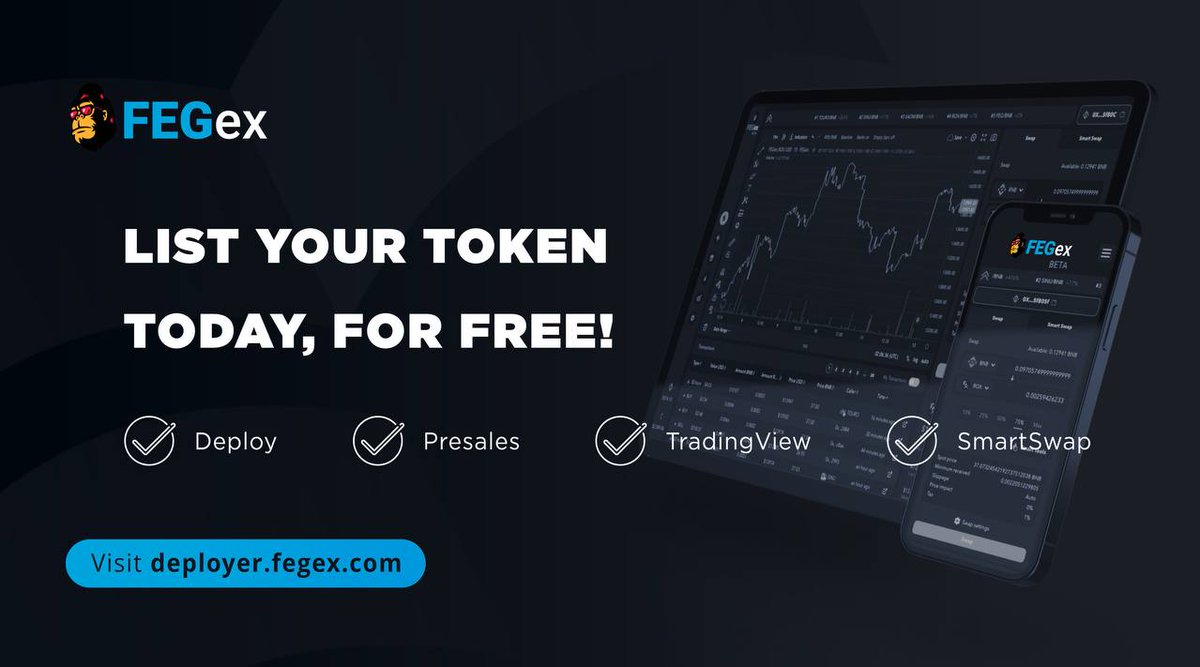 <a href="/DogelonMars/">Dogelon Mars</a> <a href="/DogelonMarsNFTs/">DogelonMarsNFTs</a> Listing your project on FEGex unlocks access to a massive #community of loyal investors on a cutting-edge DeFi #trading platform. 

No fees are required to setup your listing today. 

#FEGex - the future of #DeFi trading, available now.

Deployer.FEGex.com

#DEX #Blockchain