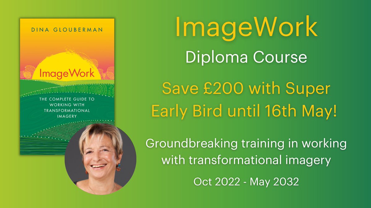 dinaglouberman's tweet photo. I am offering a diploma training course in #ImageWork, which harnesses the power of the imagination to promote healing, creative achievement, transformational insight, spiritual discovery and practical wisdom.

Save £200 when you register before 16 May: https://t.co/7lMW0rVNkt https://t.co/pwWKb5gEqu