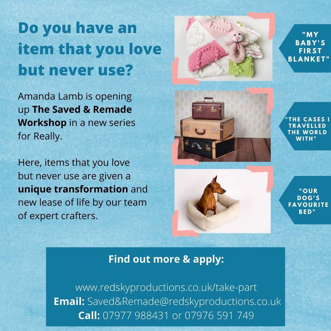 Hello <a href="/ChronicleEssex/">Essex Chronicle Community</a>! Would you help us to spread the word about our exciting TV series #TheSavedandRemadeWorkshop that's filming in Essex this month? We're looking for members of the public to dig out their much-loved but unused objects for a unique transformation. Thank you!