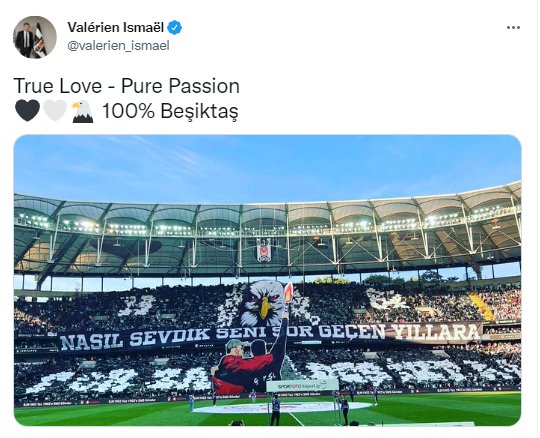 AjansHaber_1903's tweet photo. 🦅 Beşiktaş Teknik Direktörü Valerien Ismael'in paylaşımı:

🤳 "🖤🤍 Gerçek aşk - Saf tutku - 100% Beşiktaş" https://t.co/KVDIVIo1Cc