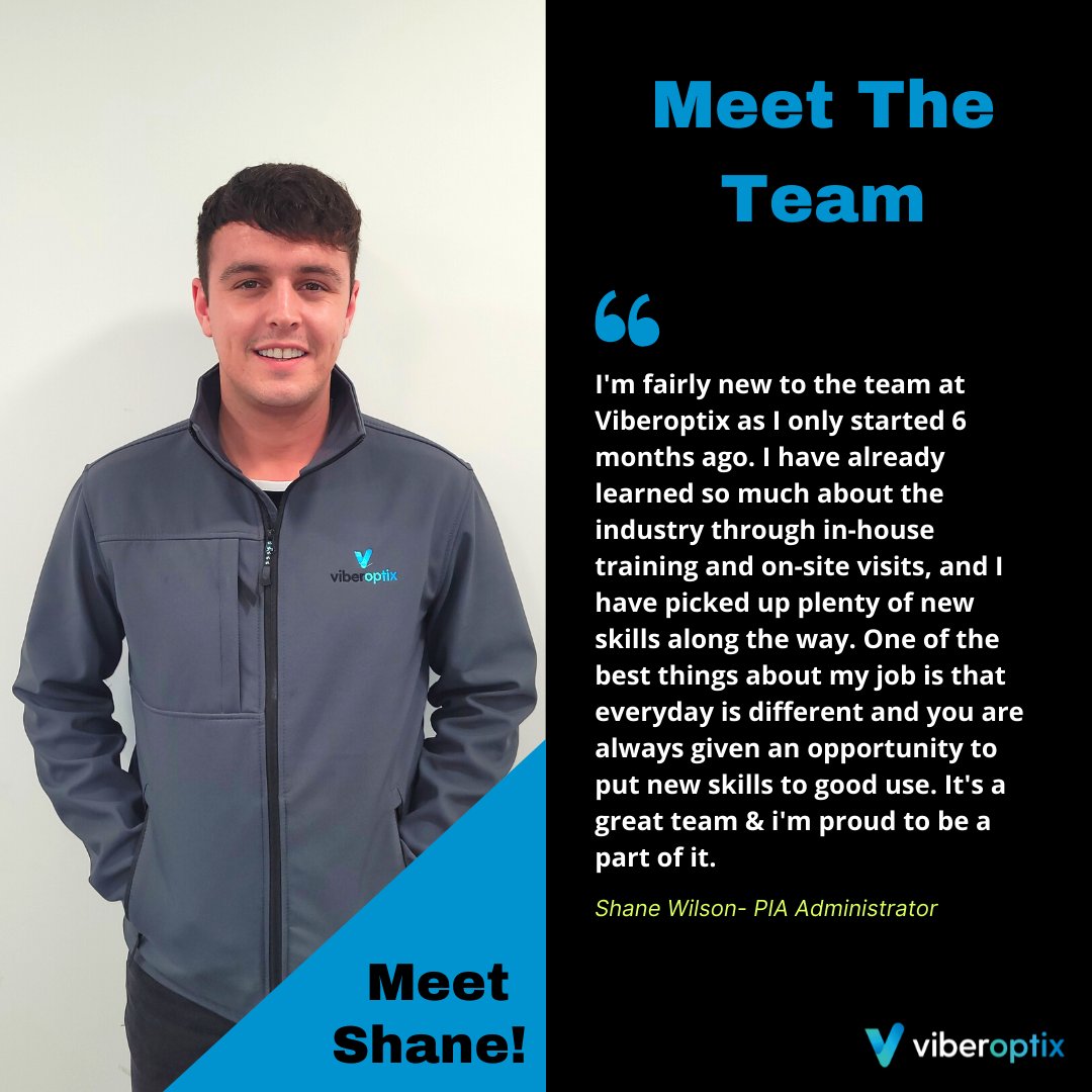 #meettheteammonday
Shane ✨

He has only been a part of the company for such a short space of time like many of our members, but he fits in perfectly 😊

If you would like the opportunity to be a part of Viberoptix get in touch today

🔗viberoptix.com/careers