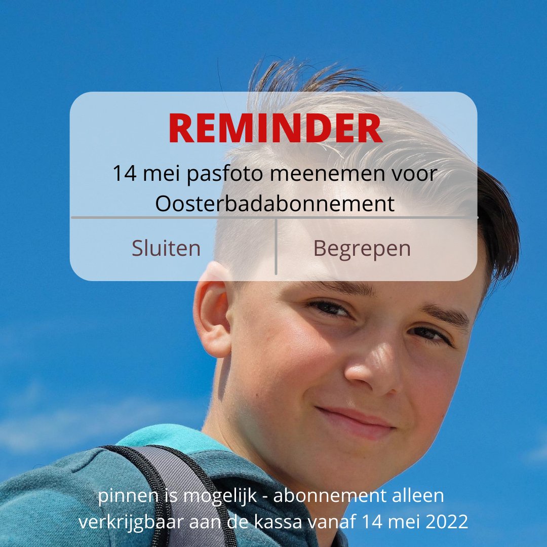 Een abonnement kan worden gekocht aan de kassa van het zwembad.🍰Het Oosterbad opent feestelijk de deuren zaterdag 14 mei om 13:00 uur!🏊 hetoosterbad.nl/hoe-kom-ik-aan…
#voorverkoopkorting #oosterbad #14meiopen