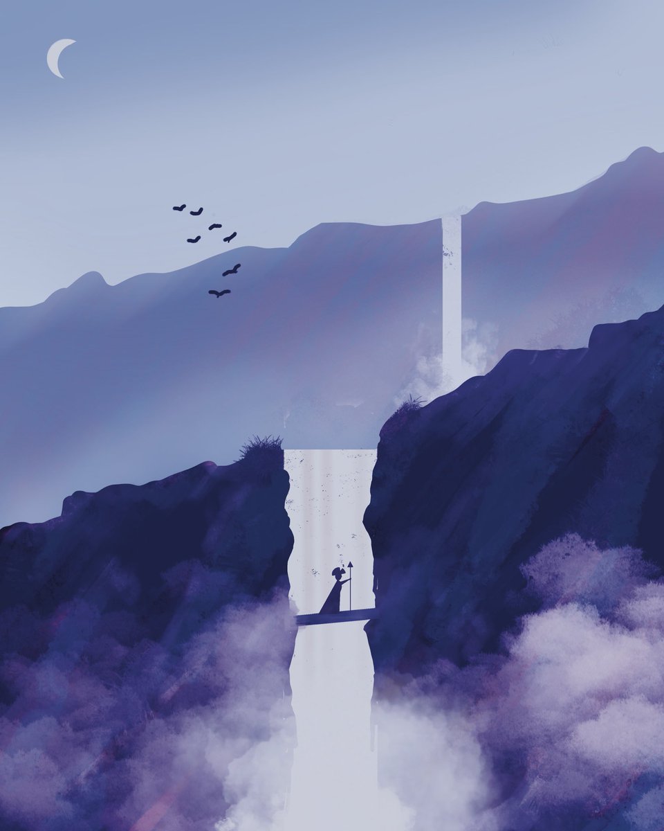 CreatabilityMe's tweet image. ARROW THE ADVENTURER - the adventure continues across the waterfall. #arrowtheadventurer #procreate #digitalart