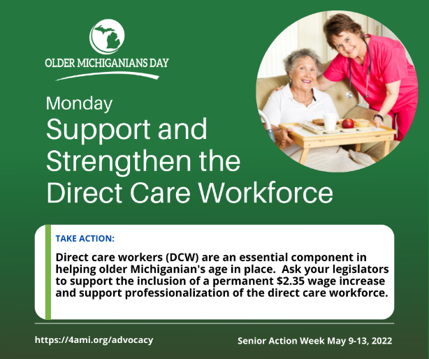 CampusAging's tweet photo. Today begins #weekofaction. We focus on the direct care workforce. #AgingStrong is made possible by our direct care workforce who are everyday heroes to older adults. Take #ActionForSeniors by supporting a permanent wage increases &amp; professionalization of this essential workforce https://t.co/EhvgIotiFZ