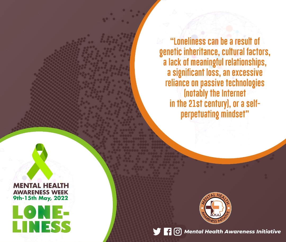 mhai_ng's tweet photo. Feeling disconnected from the people around you or being unable to connect with them is very dangerous and lonely.
Join us in our awareness on how to deal with loneliness.
#ShunLoneliness
#MentalHealthAwarenessWeek22
#MHAI_Cares https://t.co/AFpsBONRvc
