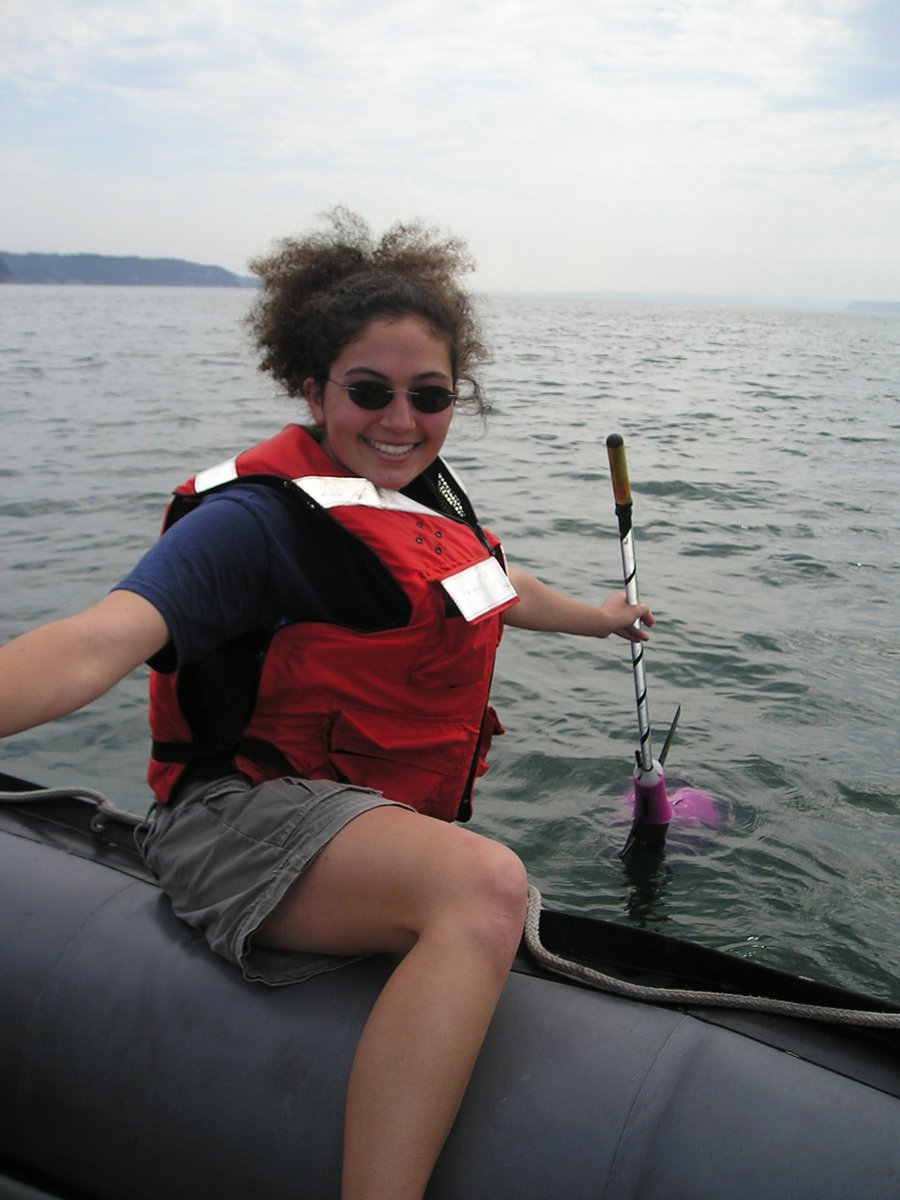 laurenbdecker's tweet photo. @arctic_pol @AkvaplanNiva Testing seagliders in Puget Sound in 2003/04. I'm beyond excited to see the incredible things they are doing for the Norwegian #arctic. Conferences like @arcticfrontiers have so much value bringing people together and providing opportunities to network/see cool tech deployed! https://t.co/b9A57nafax