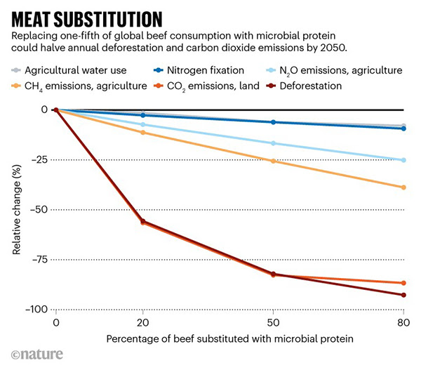 ccostah's tweet photo. A "segunda sem carne" pode parecer pouca coisa, mas não é. 
A redução de 1/5 do consumo de carne poderia reduzir pela metade o desmatamento e as emissões de dióxido de carbono até 2050.

"Eating one-fifth less beef could halve deforestation"
https://t.co/CKbIFl9jb9 https://t.co/7mictA8zXc