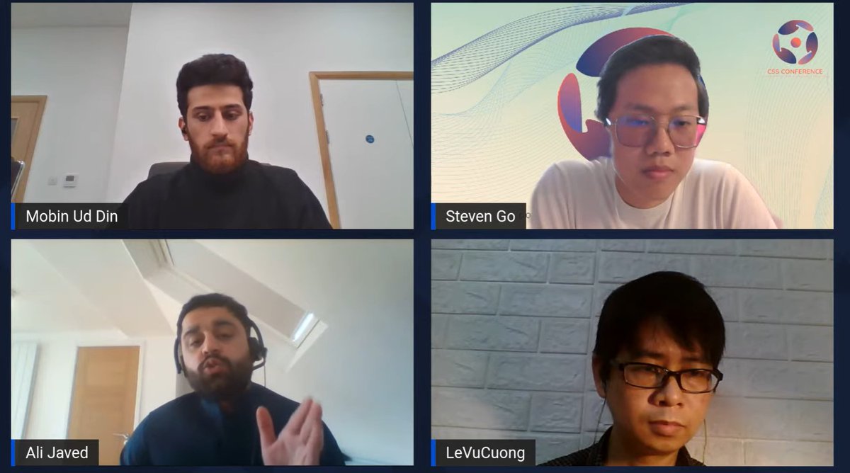 ConferenceTise's tweet photo. Panel discussion day one now going on at #TISECSS22 among @mobinhunzai, a climate change activist, @AliJavedCH, a Hydrogen fuel researcher, and Cuong Le Vu, an Environmental Entrepreneur in Vietnam discussing the path towards #sustainability. Hosted by @StibGo. https://t.co/ZtJ31FNKAa