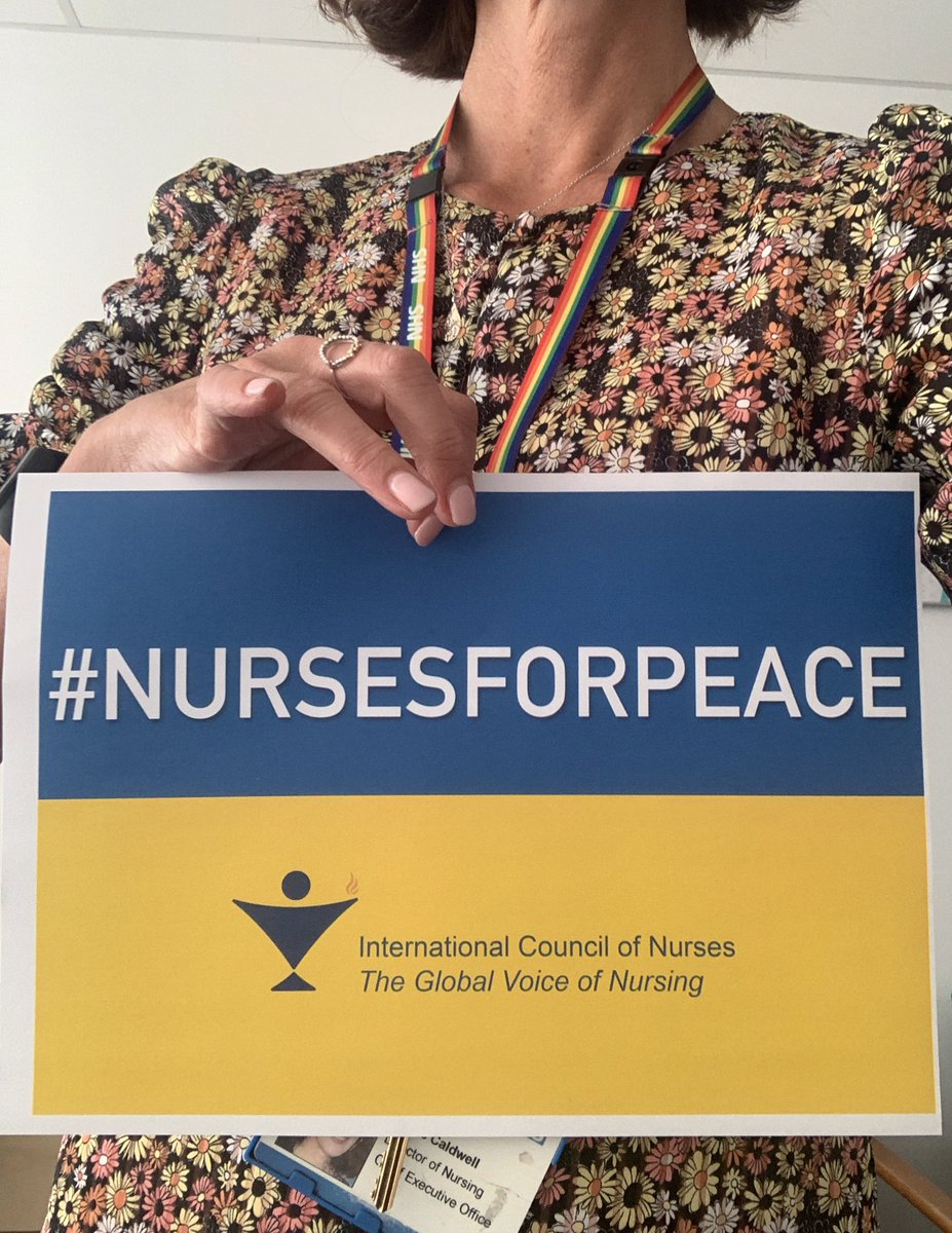 <a href="/TaviAndPort/">Tavistock and Portman NHS Foundation Trust</a> nurses coming together with nursing and midwifery colleagues across the globe for peace in Ukraine #nursesforpeace #InternationalNursesDay <a href="/MrsBosanquet/">V.Prof Joanne Bosanquet MBE RN FRCN FQICN 🏳️‍🌈</a> <a href="/ICNurses/">ICN</a>