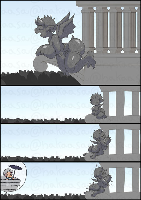 【NSFW】暇すぎてonaるガーゴイル娘と偶然目撃する視力マサイ族以上の煙突掃除少年 