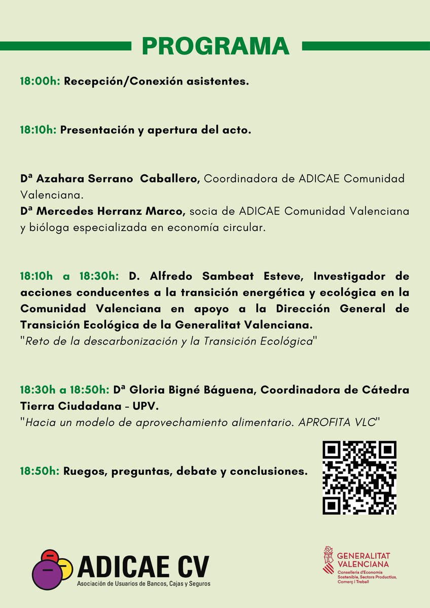 TCiudadana_UPV's tweet photo. 🟢Jornada economía circular - @ADICAE 
¿Cómo puede afectar el #ConflictoInternacional sobre el #gas y la #alimentación de los consumidores españoles?

📆  12/05
⏰ 18:00hr.
📍 C/Navarro Nro 9 Bajo
💻 Streaming Zoom 
🔗 https://t.co/BlPYTXCthS

@CPInnovacion @ccd_upv @generalitat https://t.co/QtEFvl5th0