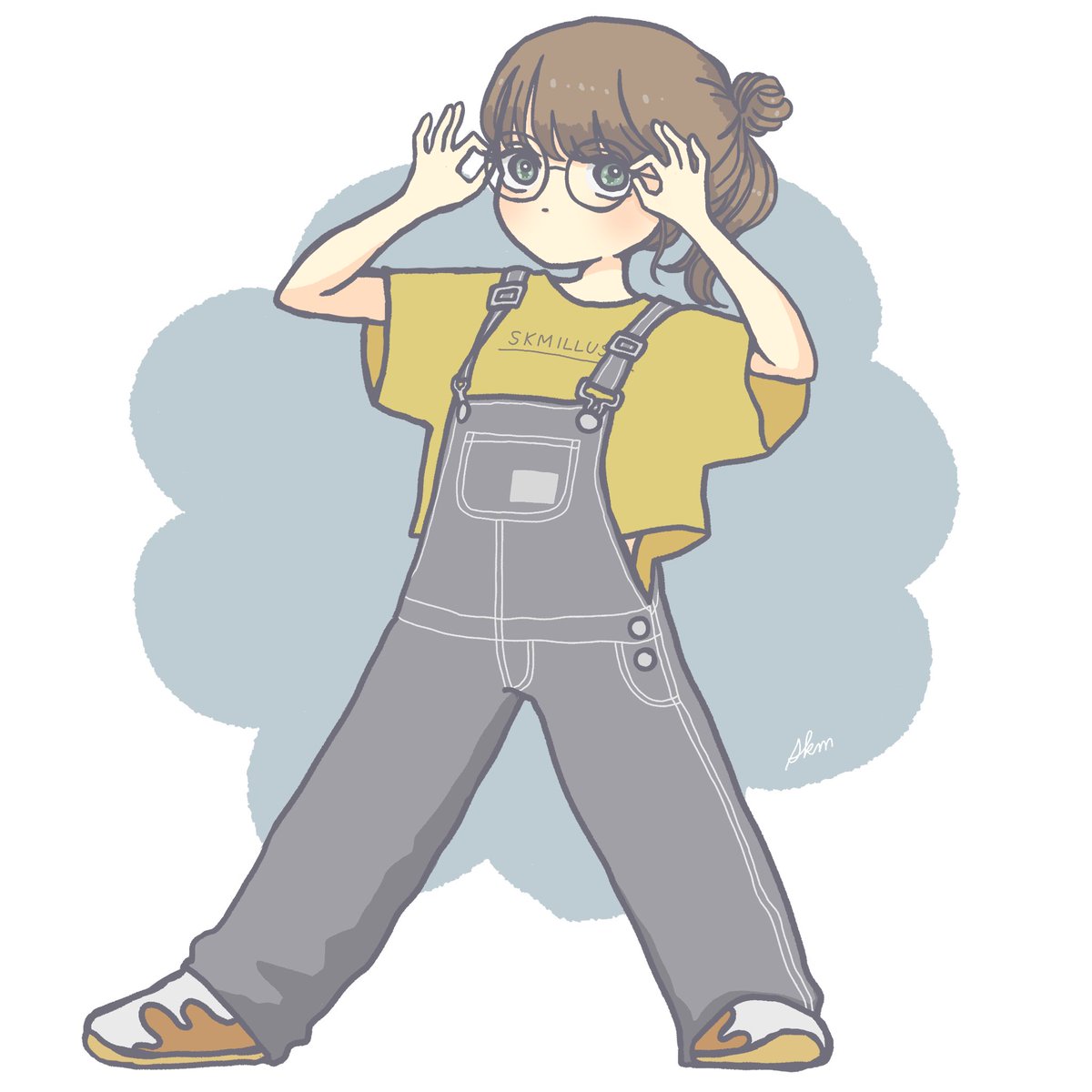 隙間 オーバーオール女子ぃ イラスト イラスト好きな人と繋がりたい 絵描きさんと繋がりたい T Co Mfy2qzprmd Twitter