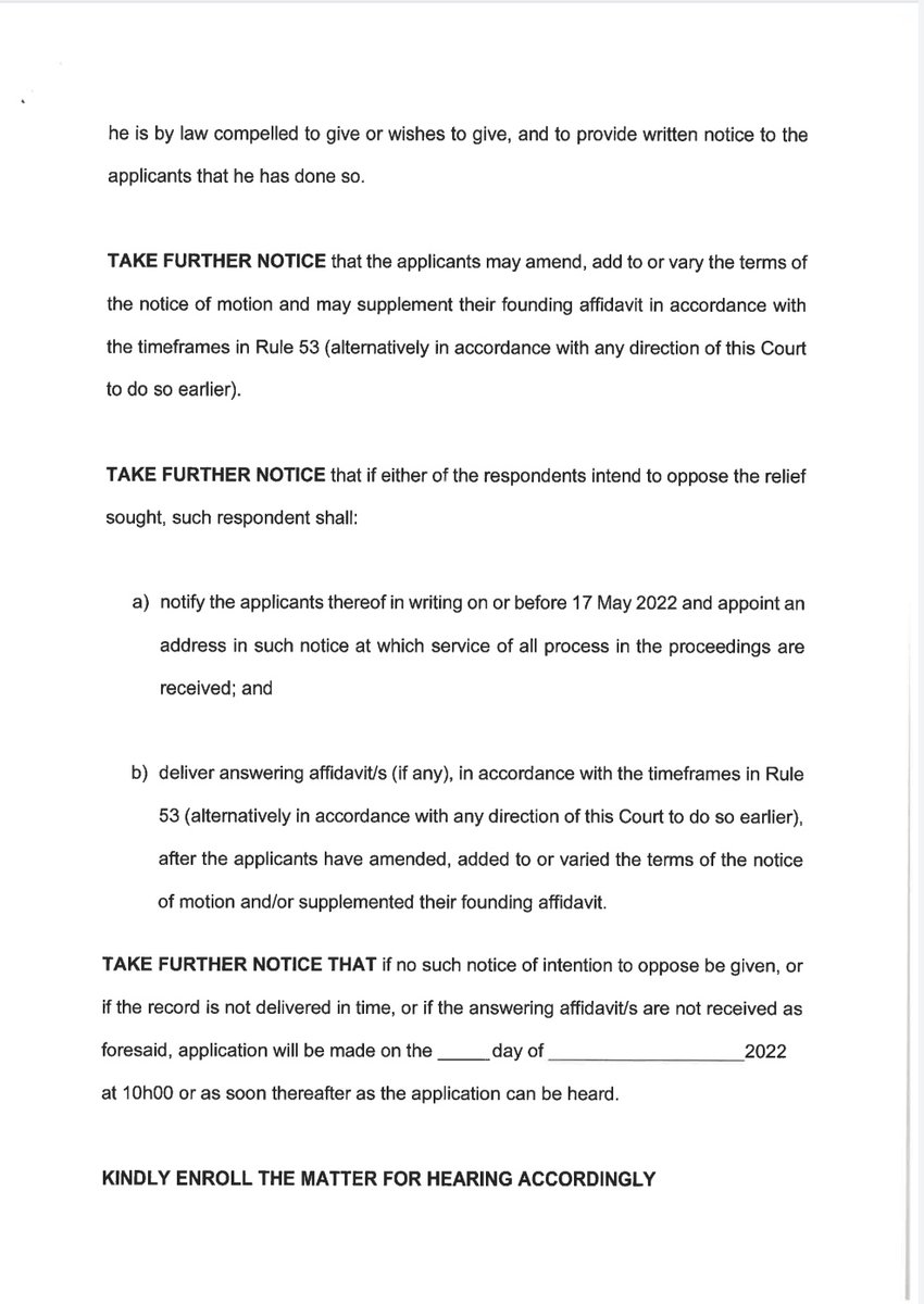 monique_taute's tweet photo. BREAKING NEWS: #AfriForum just filed our urgent legal application in the Northern Gauteng High Court in Pretoria against @GovernmentZA's decision to permanently enshrine #COVID19 regulations in law. @afriforum #HealthRegulations @COVID_19_ZA https://t.co/MQYt9guH1y