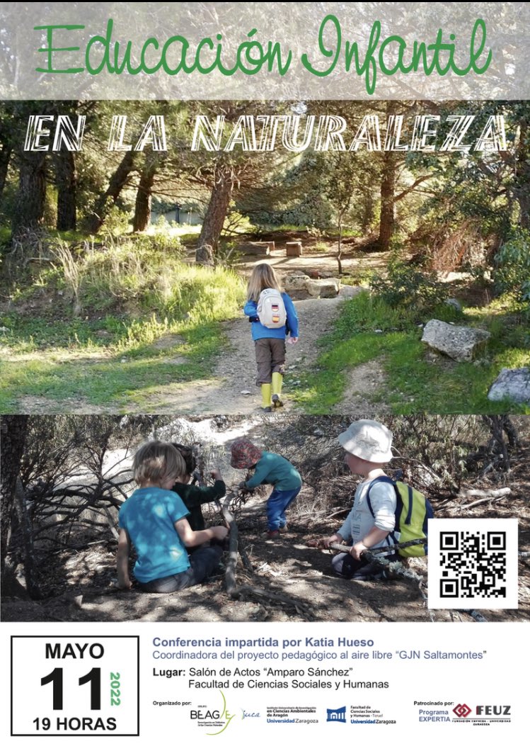 fcsh_teruel's tweet photo. Este miércoles acércate a la @fcsh_teruel porque tenemos una Conferencia del #ProgramaExpertia de la @unizar financiado por la @feuzgz en el Salón de Actos Amparo Sánchez, sobre “Educación Infantil en la naturaleza”

😌¿Te apuntas?😌 https://t.co/SdKmAZ9O4h