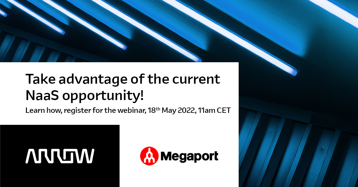 ArrowDataCenter's tweet photo. Interested in #NaaS? Join Arrow &amp; @megaportnetwork to learn how this NaaS platform enables users to easily orchestrate their network &amp; achieve simplified cloud and multicloud connectivity. Register now! https://t.co/Lm6c29ZV1Q #connectivitysimplified #digitaltransformation #cloud https://t.co/pk3AdFGIuL
