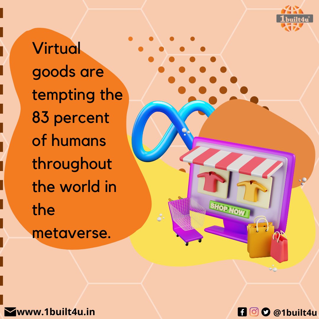 1built4u's tweet photo. Metaverse News Update!!
Virtual goods are tempting the 83 percent of humans throughout the world in the metaverse.
.
https://t.co/UDxnnJ9hwu
.
#1built4u #metaverse #metaverseworld #metaversesurvey #metaverseshop https://t.co/vIIr3zptZT