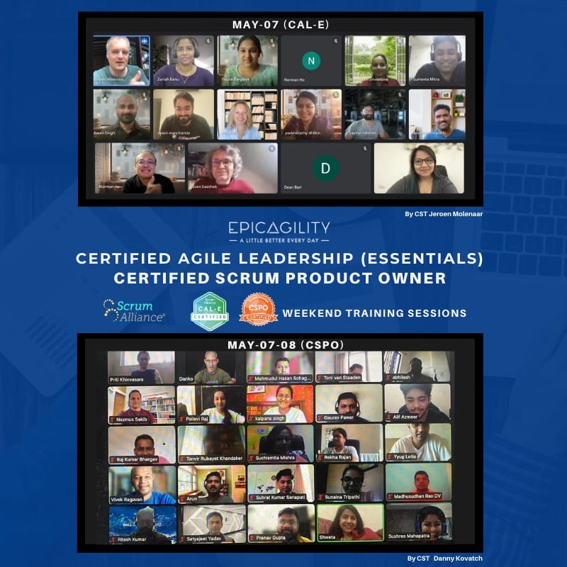 epicagilityin's tweet photo. It was a thrill to host two trainings on two separate courses by two internationally renowned CSTs. We are sure our participants took away several crucial lessons. We wish them continued #success. 
#weekendtraining #certification #scrumalliance #epicagilityindia https://t.co/HN5wmIjp90