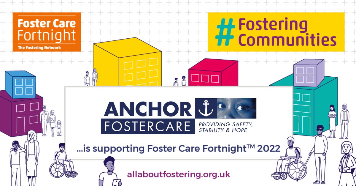 AnchorFostering's tweet photo. Today marks the beginning of Foster Care Fortnight! #FCF22 💙

Over the next 2 weeks, we'll be celebrating our amazing foster families and staff, plus sharing info about how you can make a difference to the lives of children &amp; young people with Anchor ⚓🏡 #FosteringCommunities https://t.co/4eH8jM5Wbz