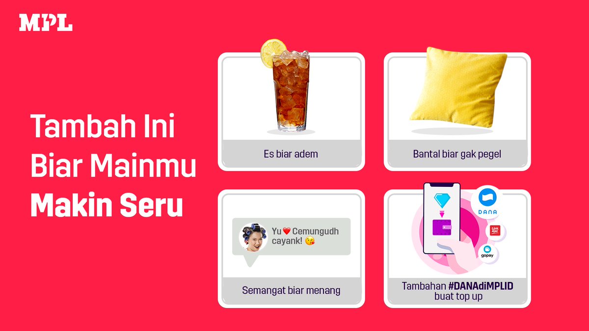 mpl_id's tweet photo. Yeay! Kamu bisa Top Up Berlian MPL pakai DANA nih! Top up nya gampang, ngegame bisa jalan terus! 😍⁣
Coba share dong, berlian MPL kamu ada berapa sih sekarang?⁣
⁣
#DANAdiMPLID #MainMPLID https://t.co/UbLnH2Q4ke