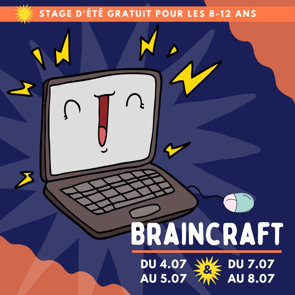 Technocite's tweet photo. 🔛 𝐈𝐍𝐒𝐂𝐑𝐈𝐏𝐓𝐈𝐎𝐍𝐒 𝐎𝐔𝐕𝐄𝐑𝐓𝐄𝐒 POUR NOS STAGES❗
Envie d'occuper vos enfants et ados cet été? Découvrez nos stages gratuits #Braincraft, #EteduNumerique & #Gaming 👉Inscrivez-les vite, les places sont limitées ⚠️: https://t.co/dMFNYD2wNi https://t.co/pY8EhLzta4