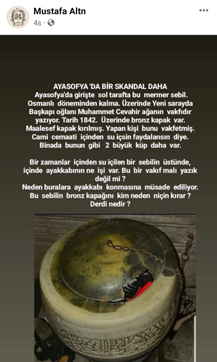 SanatTarihiPlt's tweet photo. Ayasofya'dan yeni skandal görüntüler yorumsuz. repost Mustafa Altn https://t.co/IJL6ciGpxj
