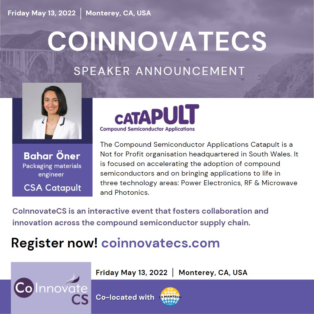 CSACatapult's tweet photo. 📢 Join our Packaging Materials Engineer, Dr. Bahar Oner, this week at CoInnovateCS.

Bahar will be participating in the 'Power: Electrification/Electric Vehicles' session &amp; the 'Power Challenge CoSynergy' #workshop

https://t.co/gSfwdqwgot

#CoInnovateUK #CSMantech #EV https://t.co/rMbbQJK648